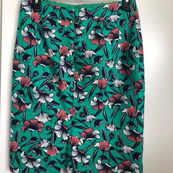 J Crew Green / Black/ Pencil skirt $45 Size 00 - Picture 3 of 9